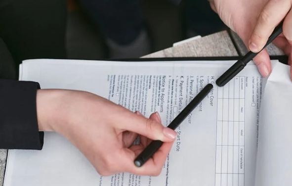 signing a business document