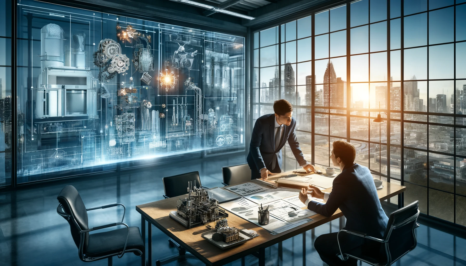 business broker at desk