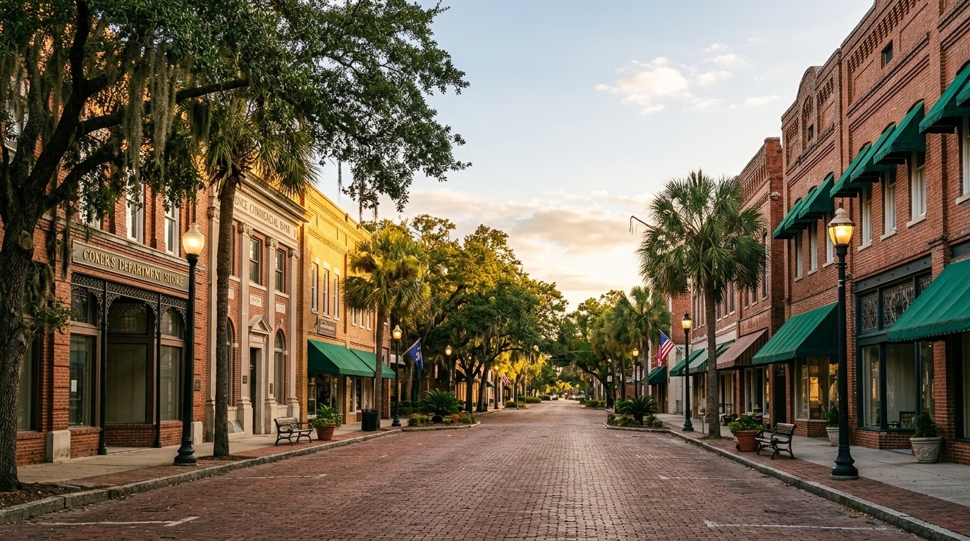 Florence, SC skyline, editorial photograph.