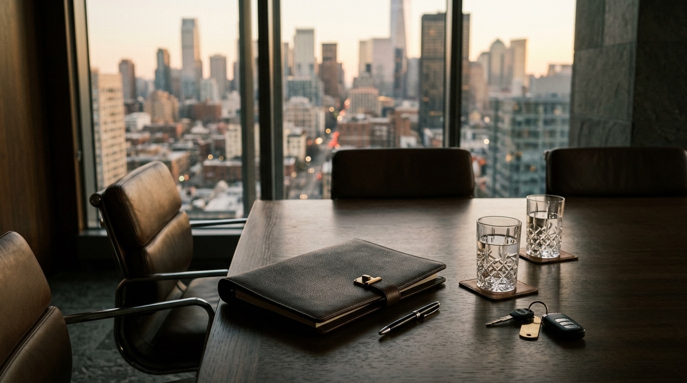 Confidential business sale closing table