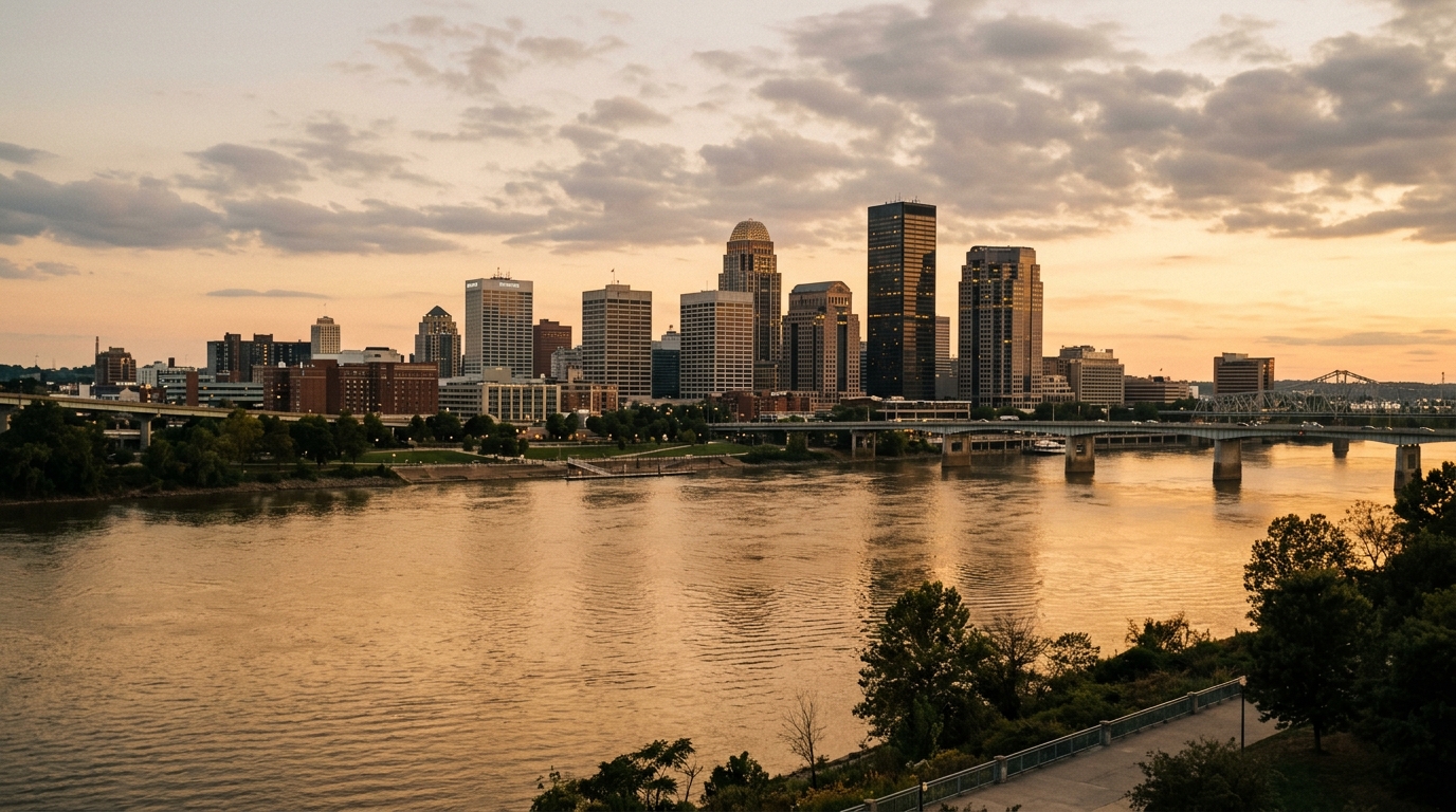 Kentucky skyline, editorial photograph.